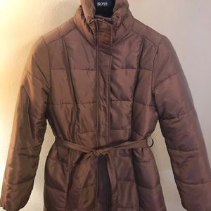Old Navy Puffer Long Coat with Tie